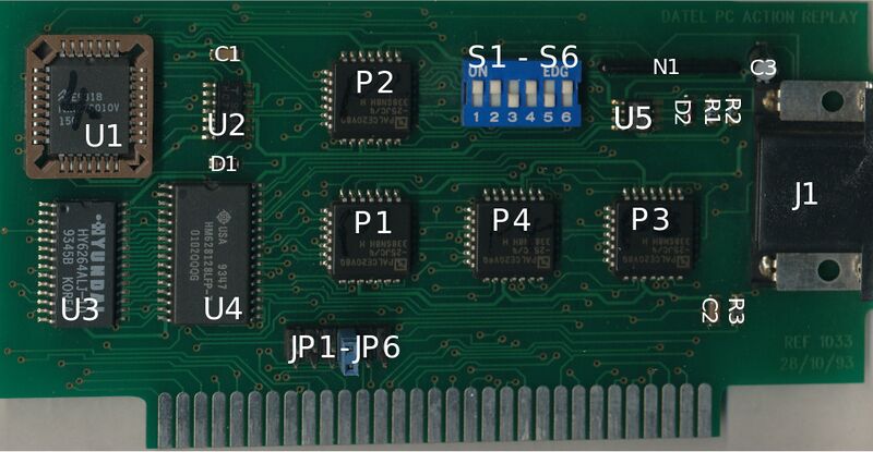 File:Action Replay PC PCB Front (with labels).jpeg